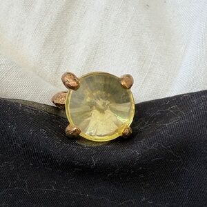 Gold Ring with Yellow Gemstone: Sara Divita “Snake Bite”